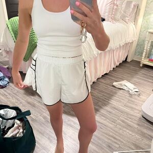Women's White Athletic Shorts